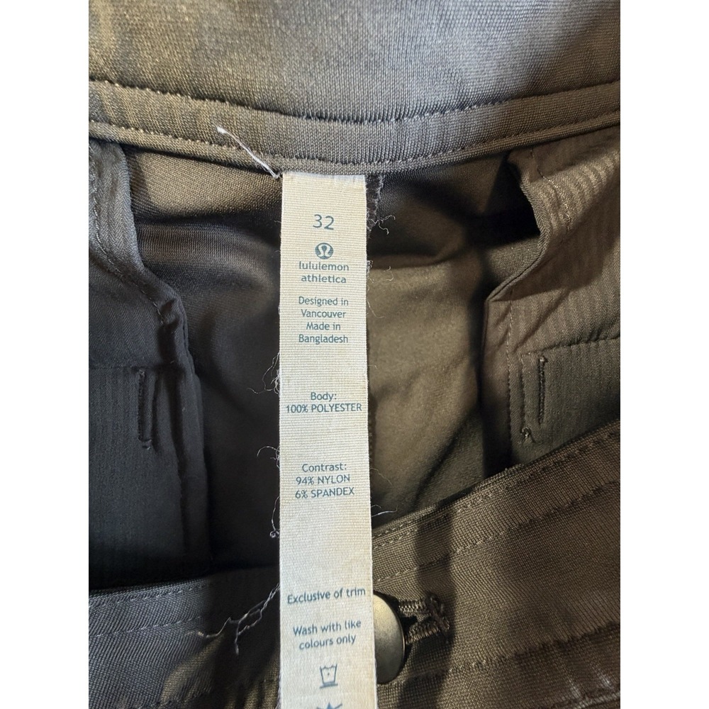 Lululemon Charcoal Grey Shorts Five Pockets Stretch Comfortable 32 Inseam 10" - Picture 4 of 6